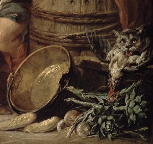 La hermosa criada (detalle) de François Boucher